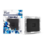 Розетка телефонная 1-м СП Pixel RJ11 механизм карбон TOKOV ELECTRIC TKE-PX-RT1-C14, 1шт