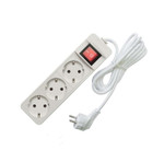 Удлинитель 3х3м с заземл. 10А IP20 2.2кВт ПВС с выкл. Союз 481S-7303, 1шт