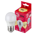 Лампочка светодиодная ЭРА RED LINE LED P45-8W-827-E14 R Е14 / E14 8 Вт шар теплый белый свет, 1шт
