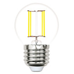 Led-g45-5,5w/3000k/e27/cl/slf лампа светодиодная. форма “шар”, прозрачная. теплый белый свет (3000K). ТМ Volpe, 1шт