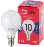 Лампочка светодиодная ЭРА RED LINE LED P45-10W-865-E14 R E14 / Е14 10Вт шар холодный дневной свет, 1шт