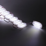 Светодиодный модуль 6 led 2835 (12V, 1.2W, IP65) (холодный белый 8000K), 20шт