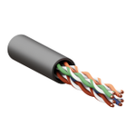 Кабель витая пара U/UTP кат.5E 4 пары solid внешн. LDPE черн. TERACOM EKF TRC-5EUTP-04PE-BK-OUT3, 1м