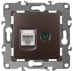 12-3110-13 ЭРА Розетка комбинированная RJ45+TV, IP20, Эра12, бронза, 1шт