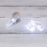 Гирлянда «Роса» с прищепкой 3 м, 30 LED, белое свечение, 2хCR2032 в комплекте NEON-NIGHT, 1шт