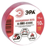 Эра пвх-изолента 15мм*10м красная, 1шт