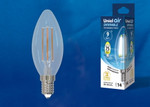 Led-c35-9w/4000k/e14/cl/dim gla01tr лампа светодиодная диммируемая. форма “свеча”, прозрачная. серия air. белый свет (4000K). Картон. ТМ Uniel., 1шт