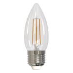 Led-c35-5,5w/3000k/e27/cl/slf лампа светодиодная. форма “свеча”, прозрачная. теплый белый свет (3000K), 1шт