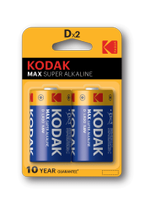 Батарейки Kodak LR20-2BL MAX SUPER Alkaline [KD-2], 2шт