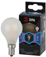 Лампочка светодиодная ЭРА F-LED P45-9W-840-E14 frost E14 / Е14 9Вт филамент шар матовый нейтральный белый свет, 1шт
