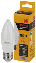 Лампочка светодиодная Kodak LED KODAK B35-11W-865-E27 E27 / Е27 11Вт свеча холодный дневной свет, 1шт