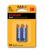 Батарейки Kodak LR03-2BL MAX SUPER Alkaline [K3A-2], 2шт
