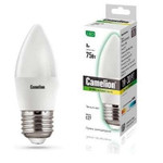 Лампа светодиодная LED8-C35/830/E27 8Вт свеча 3000К тепл. бел. E27 720лм 170-265В Camelion 12389, 1шт