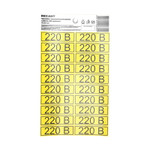 Наклейка знак электробезопасности «220 В» 15х50 мм (с хедером, 20 шт на листе) REXANT, 5шт