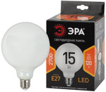 Лампочка светодиодная ЭРА F-LED G125-15w-827-E27 OPAL E27 / Е27 15Вт филамент шар матовый теплый белый свет, 1шт