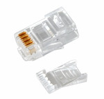 Разъем RJ-45(8P8C) под витую пару, UTP, CAT 6, с вставкой REXANT, 50шт