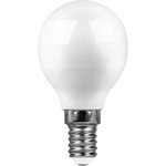 Лампа светодиодная, 13W 230V E14 6400K G45, SBG4513, 1шт