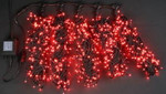 Светодиодная гирлянда 5 Нитей по 20 м, 1000 LED, 24 В, красная, черный провод, 1шт