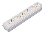 Колодка удлинителя 6-м с заземл. защ. шторки Makel N6210000, 1шт