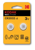 Литиевая батарейка Kodak CR2032-2BL, 2шт