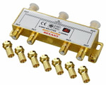 Делитель  ТВ х 6 + 7шт. F   BOX  5-1000 МГц  Gold   Rexant, 5шт