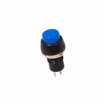 Выключатель-кнопка 250V 2А (2с) ON-OFF синяя Micro (PBS-20А) REXANT, 10шт
