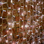Гирлянда Светодиодный Дождь 2х1,5м, 300 LED БЕЛЫЙ, белый ПВХ, IP65, эффект мерцания, 230В соединяется NEON-NIGHT (нужен шнур питания 303-500-1), 1шт