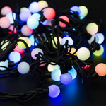 Гирлянда Мультишарики Ø23 мм, 10 м, 80 LED RGB, черный Каучук, IP65, быстрая смена цвета, 230В соединяется NEON-NIGHT (нужен шнур питания 315-000), 1шт