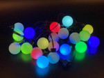 Гирлянда большие шарики, 5м, 24В, RGB, черная резина 2,3мм, 1шт