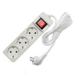 Удлинитель 3х1.5м с заземл. 16А IP20 3.5кВт ПВС с выкл. Союз 481S-8301, 1шт