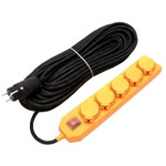 Удлинитель-шнур 5х10м с заземл. 16А IP44 У10-026 КГ 3х1.5 с выкл. с индикатором сети с защ. крышкой UNIVersal 9634138, 1шт
