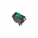 Выключатель клавишный 250V 15А (3с) ON-OFF зеленый с подсветкой (RWB-413, SC-788) REXANT, 10шт