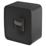Розетка RJ-45 открытой установки, 1-местная,серия София, черный, MST00-20-02, 1шт