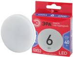 Лампочка светодиодная ЭРА RED LINE LED GX-6W-865-GX53 R GX53 6Вт таблетка холодный дневной свет, 1шт