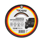 Изолента автомобильная KRANZ флис, 0.3х25 мм, 15 м, 1шт