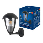 UUL-S80A 60W/E27 IP54 BLACK Светильник уличный, под лампу Е27. Архитектурный накладной. Корпус черный. TM Uniel, 1шт
