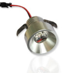 Светодиодный светильник Spot-KR-1W (220V, 1W, круглый) (красный), 1шт