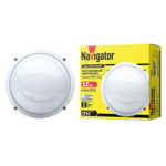 Светильник светодиодный 94 826 NBL-R1-12-4K-WH-IP65-LED 12Вт 4000К IP65 960лм ЖКХ круг алюм. бел. ( НПП 1101) Navigator 94826, 1шт