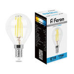 Лампа светодиодная, (11W) 230V E14 6400K прозрачная, LB-511, 1шт