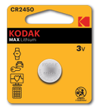 Батарейки Kodak CR2450-BL1 MAX Lithium, 1шт