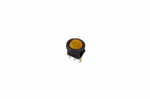 Выключатель клавишный круглый 250V 3А (3с) ON-OFF желтый с подсветкой Micro (RWB-106, SC-214) REXANT, 10шт