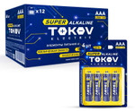 Элемент питания алкалиновый AAA/LR03 (блист.4шт) TOKOV ELECTRIC TKE-ALS-LR3/B4, 1УП.4 шт.