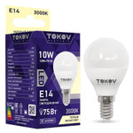 Лампа светодиодная 10Вт G45 3000К Е14 176-264В TOKOV ELECTRIC TKE-G45-E14-10-3K, 1шт