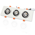 Светодиодный светильник 704B-3*7W (220V, 21W) (теплый белый 3000K), 1шт