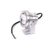Светодиодный прожектор круглый  (10W, 12V, стальной) (теплый белый 3000K), 1шт