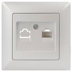Розетка Intro Solo 4-303-06 информационная RJ45, IP20, СУ, перламутр, 1шт