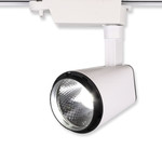 Трековый светодиодный светильник Track-39 (220V, белый корпус, 10W, однофазный ) (теплый белый 3000K), 1шт