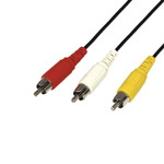 Шнур 3 RCA - 3 RCA, 7м, черный REXANT, 1шт