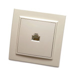 Розетка компьютерная 1-местная, STEKKER, PST00-9007-02, RJ-45, серия Эрна, слоновая кость, 1шт