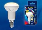 Led-r50 7w/3000k/e14/fr/dim plp01wh лампа светодиодная, диммируемая. форма “рефлектор”, матовая. серия яркая. теплый белый свет (3000K). Картон. ТМ Uniel., 1шт